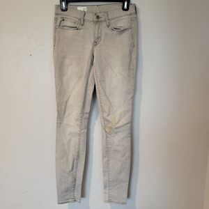 Gap 1969 26R 26 Regular Legging Jean Light Grey Pants Low Rise